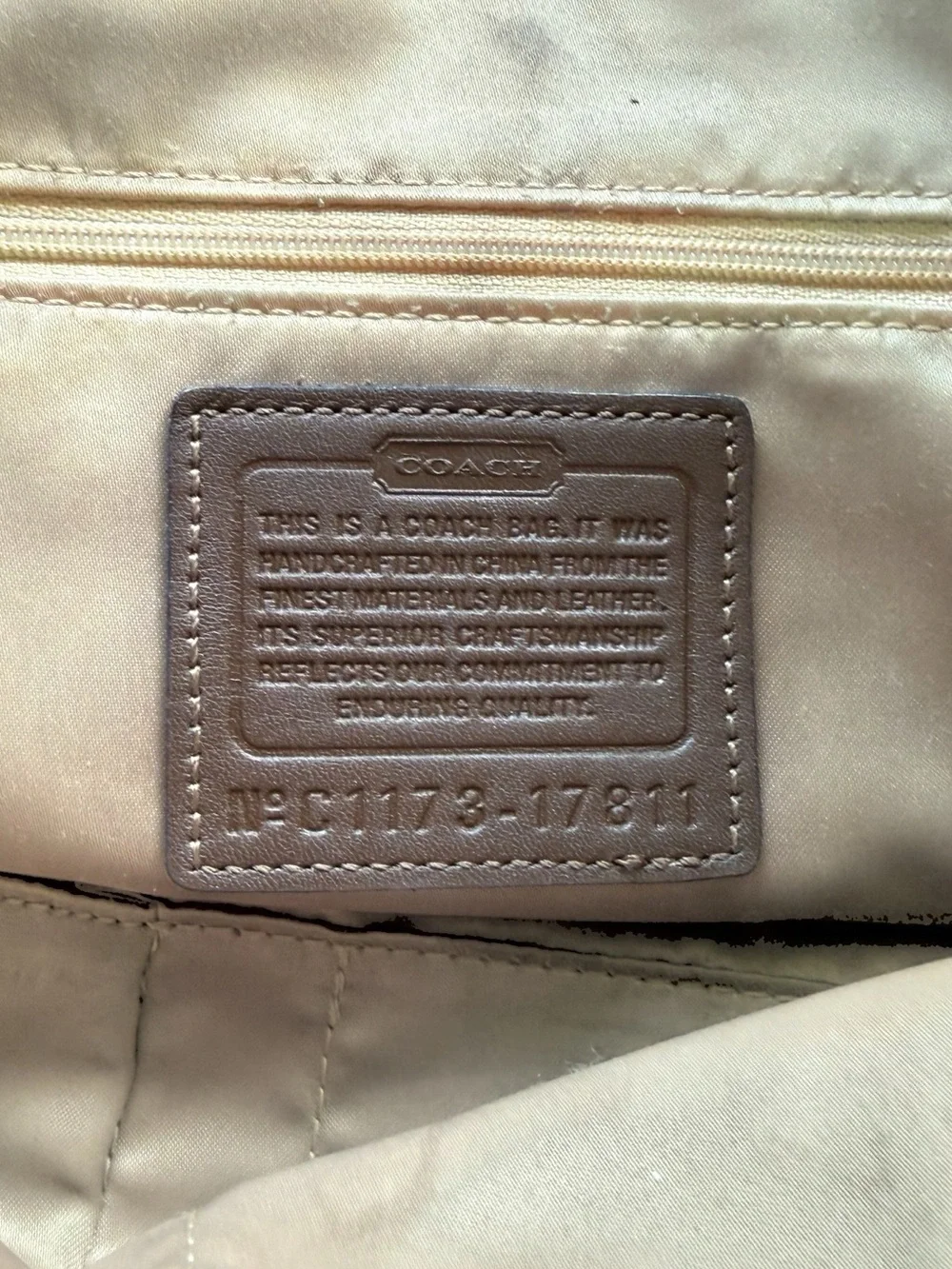 Coach Kristin Leather Tote 17811 Cognac Glove-Tanned Leather Brass Hardware